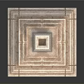 Solid Stone Tower Structure With Multi Layered Carved Textured Design