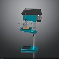 Blue Industrial Drill Press With Stable Base Column And Worktable
