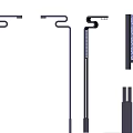 Various Designs of Outdoor Lights With Curved Poles and Decorative Shades