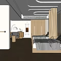 Hospital Outpatient Clinic Room With Two Beds Gray Bedspreads And Bright Minimalist Design