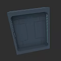 Gray Square Device With Internal Structure And Edge Vents Design