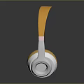 Gold And Silver Over Ear Headphones With Modern Design And Shiny Metallic Finish