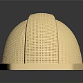 Shiny Golden Hard Hat With Perforated Surface And Metallic Brim Design
