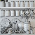 Organized Kitchen Storage With Glass Jars Cheese Boards Grater And Containers