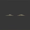Two Square Decorative Prints With Mountain Pattern On Light Background