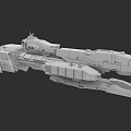 Detailed Military Warship 3D Model With Hull Structure And Weapon Systems 3d model