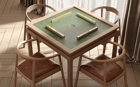 New Chinese Mahjong Table and Chair Mahjong Table 3d model