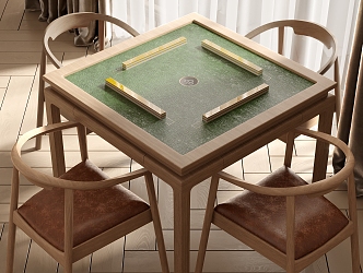 New Chinese Mahjong Table and Chair Mahjong Table 3d model