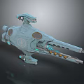Futuristic Sci Fi Mechanical Device 3D Render With Dragon Head Design Light Blue Glowing Elements 3d model