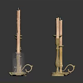 Decorative Brass Candle Holders with Classic Design and Multiple Styles on Shiny Tabletop