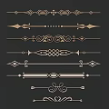 Various Elegant Ornamental Carving Designs With Decorative Line Patterns And Styles