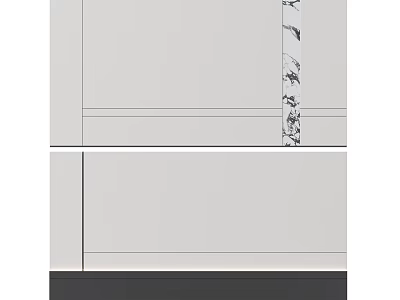 Modern Background Wall Design With Gray Panels And Vertical Line Details 3d model