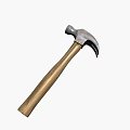 Sturdy Hardware Tools Hammer With Metal Head And Wooden Handle Design