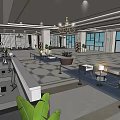 Elegant Hotel Lobby Interior Featuring Piano Chandelier Large Windows Sofa Seats And Circular Platform
