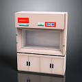 Beige Laboratory Furniture With Clean Air Label Transparent Window And Bottom Cabinet Doors