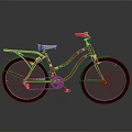 Red Vintage Bicycle With Brown Seat And Stylish Retro Frame Design