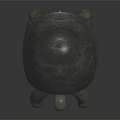 Realistic Gray Turtle Crawling With Detailed Textured Shell On Dark Background 3d model