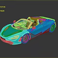 Blue Convertible Sports Car With Sleek Design And Alloy Wheels On Reflective Surface