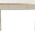 Modern Entryway Console Table With Marble Top Gold Frame Pleated Drawers 3d model