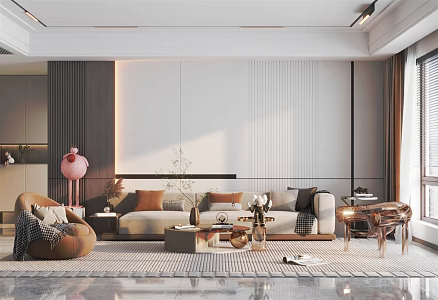 modern living room home living room 3d model