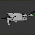 White Drone With Four Propellers Orange Accents Built In Camera And Modern Design
