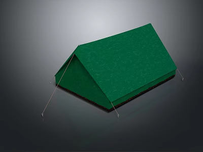 Green Outdoor Camping Tent Furniture With Support Poles And Portable Design 3d model