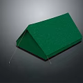 Green Outdoor Camping Tent Furniture With Support Poles And Portable Design