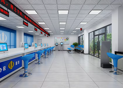 Modern Hall Tax Hall 3d model