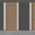 Modern Wooden Hinged Doors In Various Tones With Sleek Design And Metal Handles