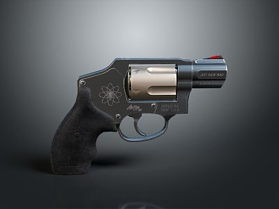 modern pistol revolver semi-automatic pistol 3d model