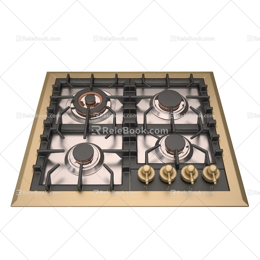 Vintage Kitchenware Restart Stove Cooktop Gas 3d model