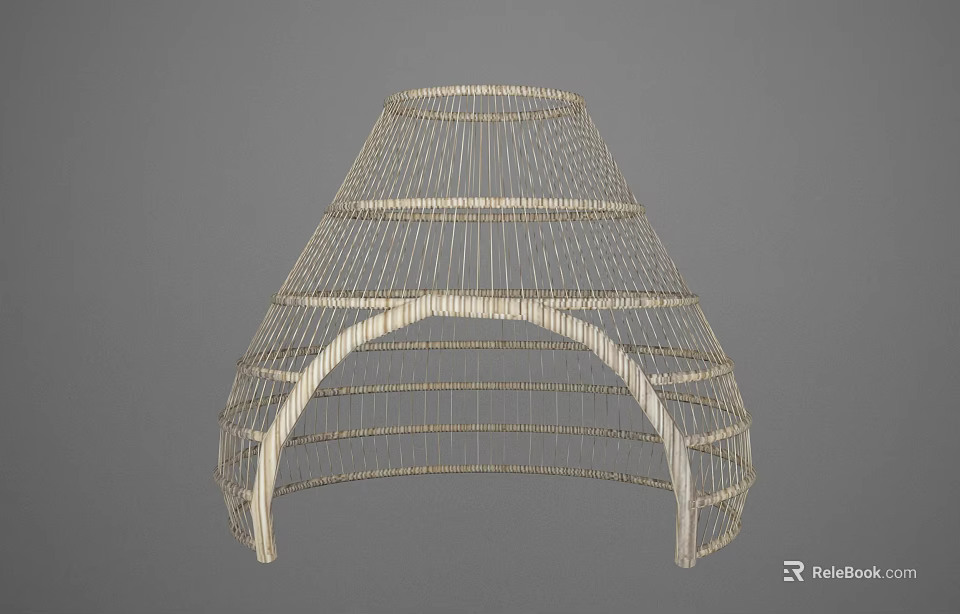 Modern Wire Partition Design With Layered Arched Structure For Interior Decor 3d model 