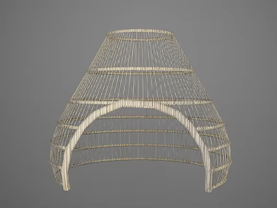 Modern Wire Partition Design With Layered Arched Structure For Interior Decor 3d model