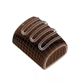 Delicious Brown Chocolate Bar With Swirl Decorations On Smooth Surface