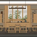 New Chinese Style Study Home 3d model