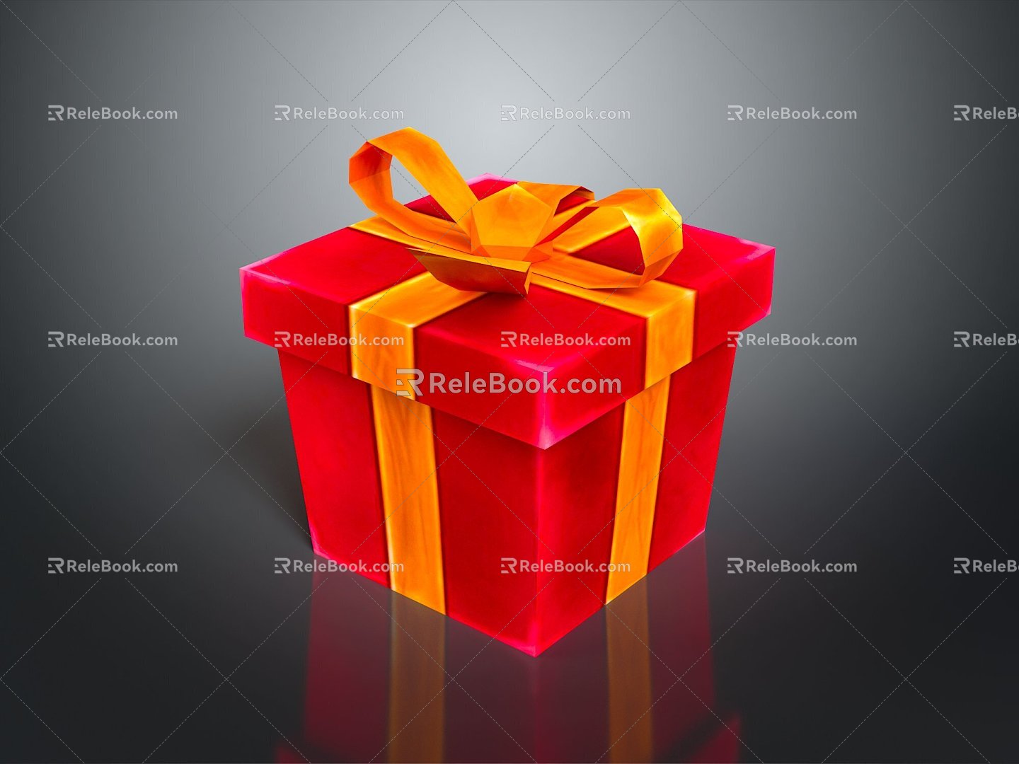 Gift Box Ribbon Box Birthday Gift Packaging Box Gift 3d model