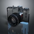 Vintage Zenit Electronic Camera With Classic Design Mechanical Body And Large Lens