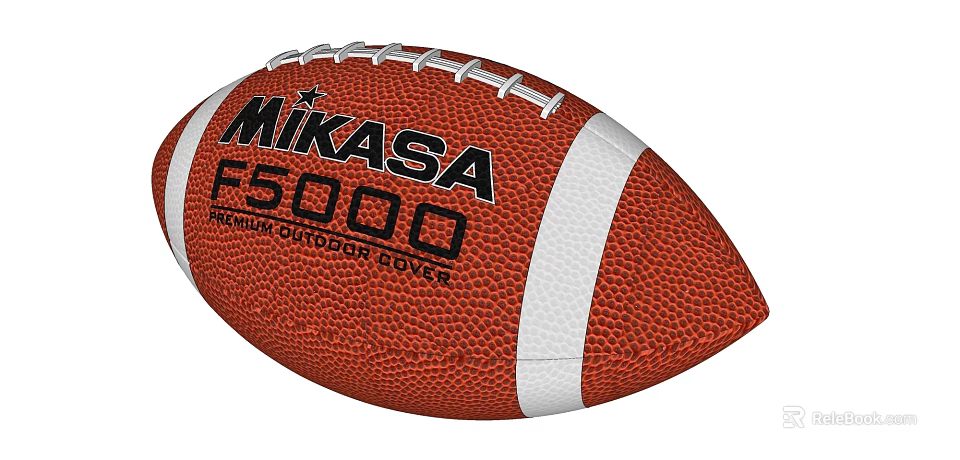 MIKASA F5000 Premium Outdoor Leather Football With White Stripe Design 3d model 