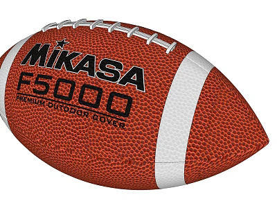 MIKASA F5000 Premium Outdoor Leather Football With White Stripe Design 3d model