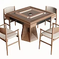 Modern Mahjong Table and Chair Mahjong Table Chess and Card Table Casual Table and Chair 3d model
