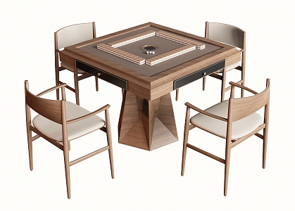 Modern Mahjong Table and Chair Mahjong Table Chess and Card Table Casual Table and Chair 3d model