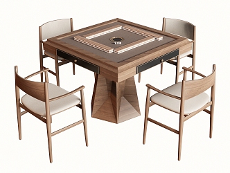 Modern Mahjong Table and Chair Mahjong Table Chess and Card Table Casual Table and Chair 3d model