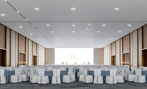 Modern Ballroom Hotel Ballroom 3d model