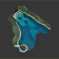 Commercial Aerial Drone Capturing Tropical Island Landscape With Blue Waters