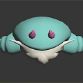 Cute Cartoon Character With Pink Horns Light Green Hoodie Pink Bell Purple Hair Green Eyes
