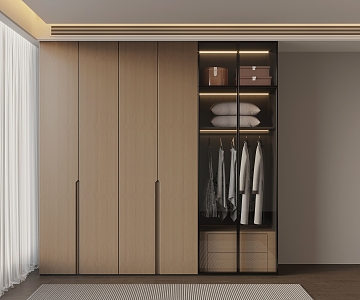 Italian Minimalist Wardrobe 3d model