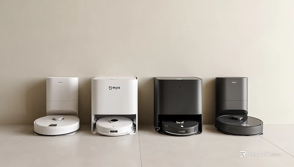 Smart Machines With Various Models And Modern Design For Home Cleaning Use 3d model 