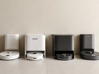 Smart Machines With Various Models And Modern Design For Home Cleaning Use 3d model