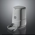 Modern White Automatic Pet Feeder Household Product With Food Tray Design