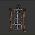 Wooden And Metal Square Lantern Home Decor Accessory With Hanging Chain